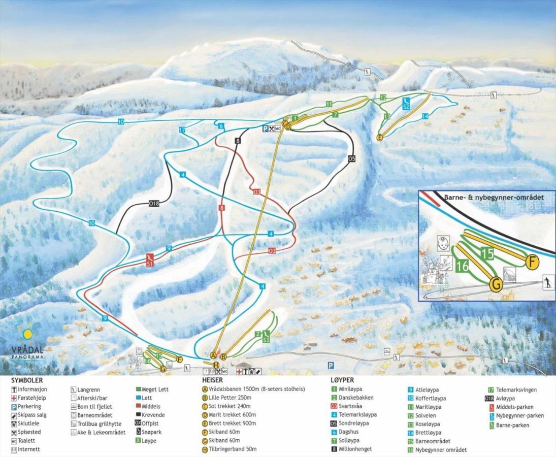 Вілла Vradal Panorama - Flott Hytte Pa Toppen Sinnes Екстер'єр фото